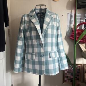 Maeve Anthropologie Gingham Blazer S